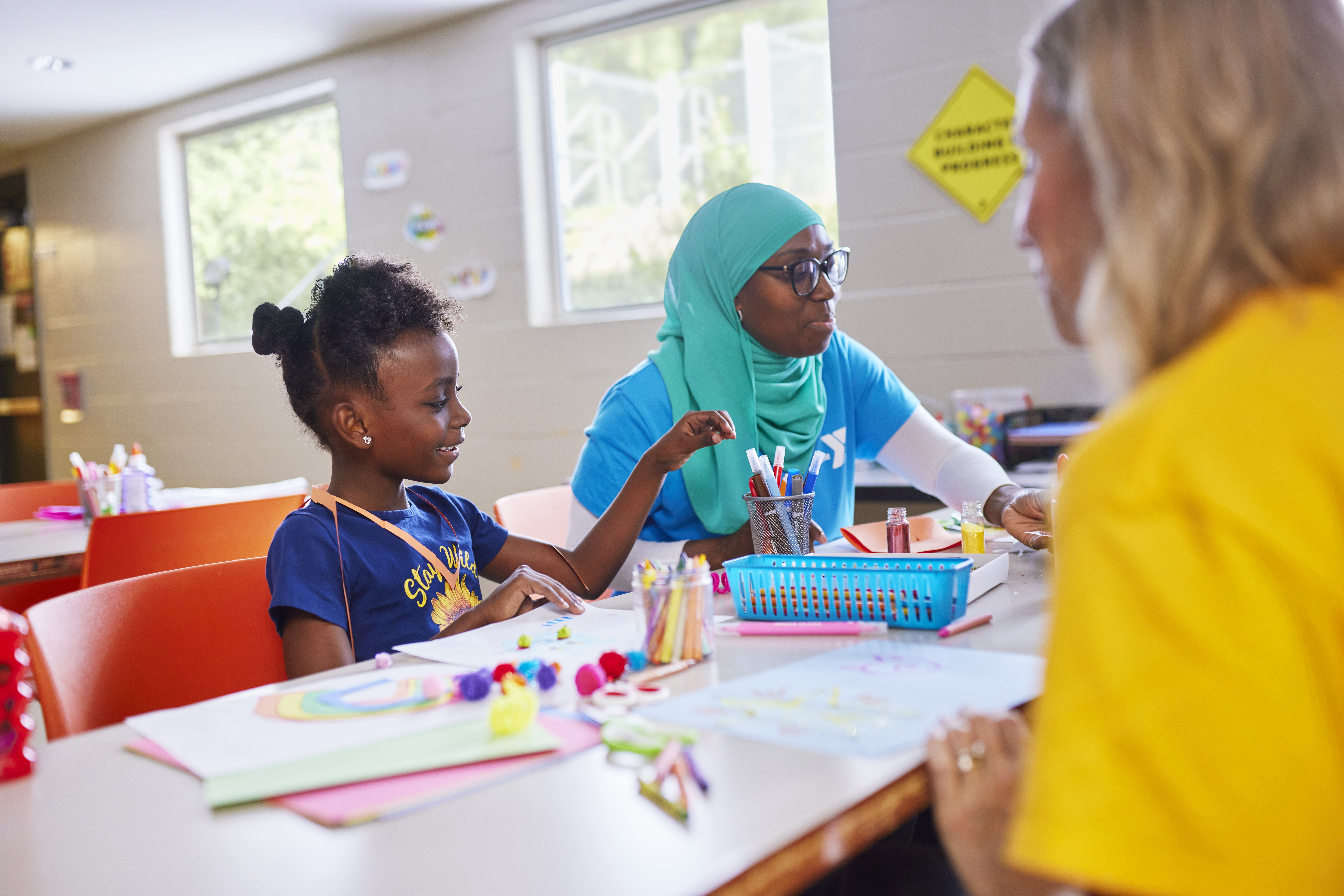 YMCA kids at summer STEM day camp